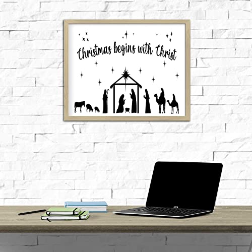 Cadeau de Noël bébé Jésus panneau en bois pour illuminer vos soirées de fête - 5