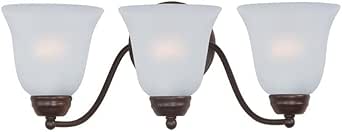 Maxim Lighting 2122FTOI Basix-3 Light Bath Vanity in Contemporary style-19 Inches Wide by 8 inches high, Finish Color: Oil Rubbed Bronze, Glass Color: Frosted