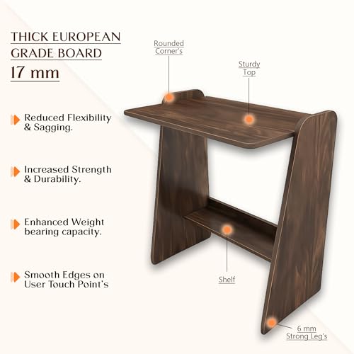 Image of Klaxon Foldable Study Table with Drawer & Storage Shelf | Compact Desk for Home & Students | Folding Design with Lockable Wheels. (Black, DIY Installation) (Asian Walnut, Eros)