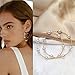 coadipress Pearl Hoop Earrings Fashion Elegant Gold Plated Large Lightweight Artificial Pearl Earrings Drop Dangle Earrings Wedding Jewelry Gifts (White Pearl Hoop)