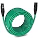LyxPro 100 Feet XLR Microphone Cable Balanced Male to Female 3 Pin Mic Cord for Powered Speakers Audio Interface Professional Pro Audio Performance and Recording Devices - Green