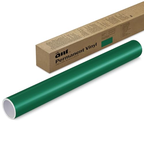 ANT Dark Green, 24" x 15’, Permanent Vinyl Roll, Adhesive Vinyl Roll, for DIY Project, Decal, Sticker, Compatible with Cricut, Cameo, Silhouette, Weather-Resistant