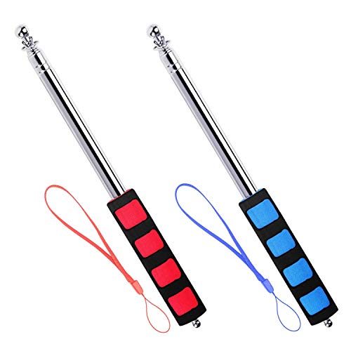 Asta de Bandera Telescópica, Asta de Bandera Telescópica de 6 Partes de acero Inoxidable, 1,6 m, 2 Piezas