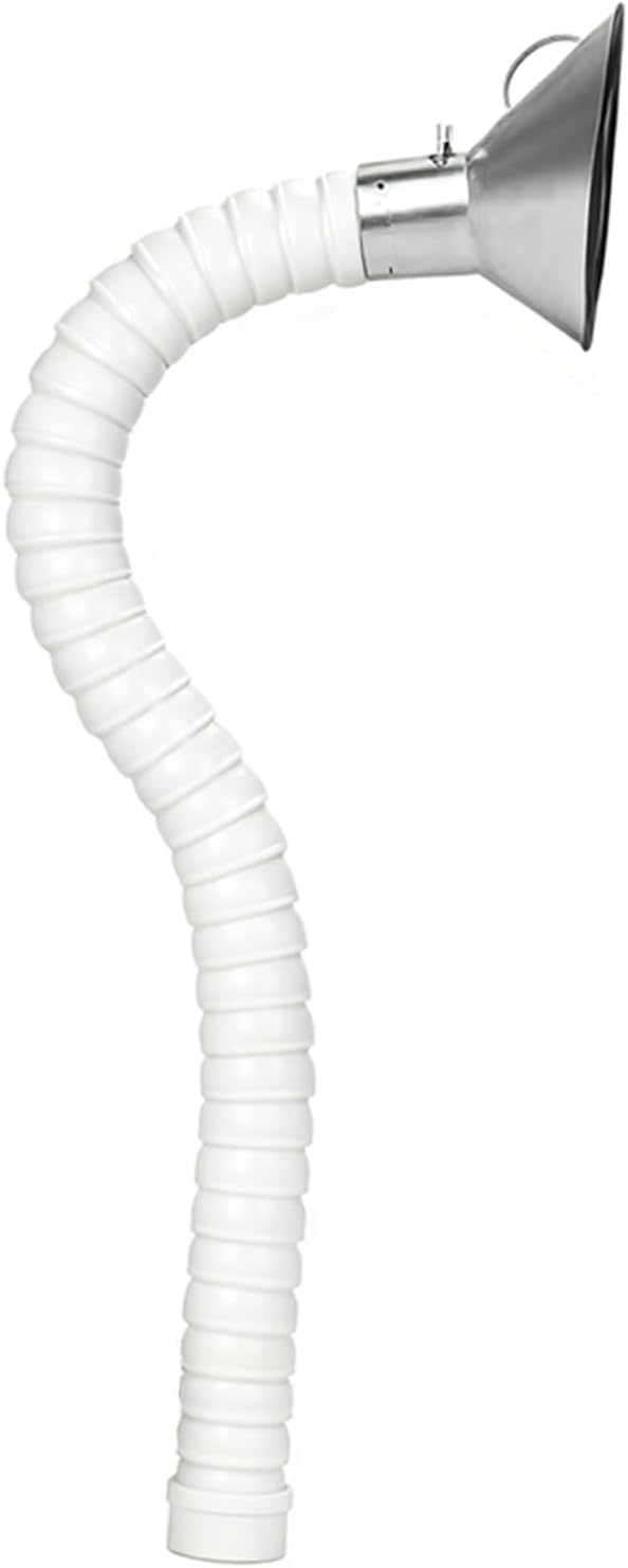 39" Flexible Duct Collector Arm with Hood, 160MM Plastic Air Extractor Hose for Welding Dust, Smoke & Fumes, Industrial Air Cleaning Equipment, Black