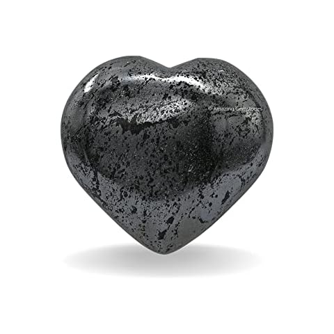 Hematite Crystal Heart Palm Massage Stone Cover