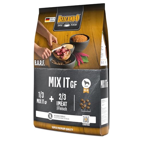 BELCANDO Mix It GF [3 kg] Ergänzungsfutter | Trockenfutter für Hunde zur Ergänzung bei Fleischfütterung & Barf | Ergänzungsfutter für Hunde