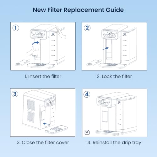 Image of GLACIER FRESH New Upgraded Elarisey Filtration Technology, Replacement Filter Replacement for C03 Coolon Countertop Cold Water Purifier (1-Pack)