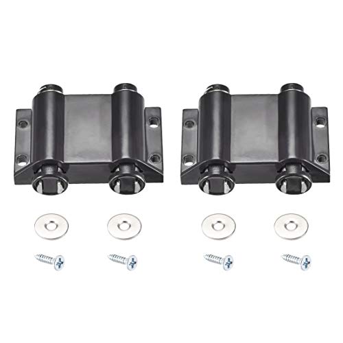 uxcell Double Touch Catch Magnetic Press Latch for Cabinet Door Cupboard Black 2pcs