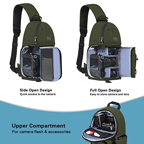 Bolso para cámara Mosiso tipo sling con soporte para trípode miniatura 2