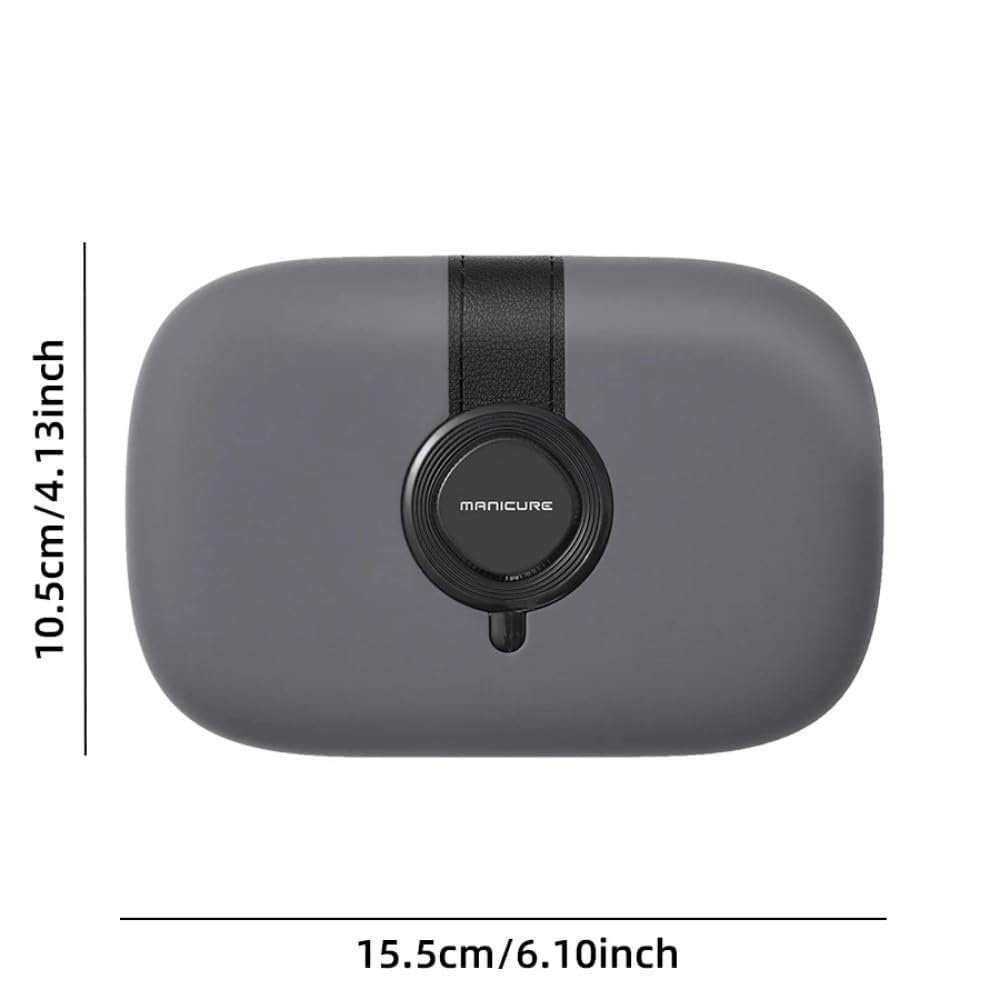 Coupe-Ongles 10 pièces - Kit de beauté Portable et élégant, idéal pour Les Voyages et Un Usage Quotidien (Gris)