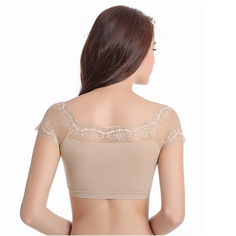 Image of DRESHOW Lace Bralette Tank Tops Wireless Bra Lace Crop Top Removeable Pads Yoga Sports Bra Undershirt for Women & Teens