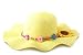 Dantiya Kids Multi-Colors Large Brim Flower Beach Sun Hats for Girls