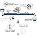 BsxiouY Lab Stirrers, 1/2HP Pneumatic Tank Stirrer, 1000L Paint Stirrer, Stirring Rod Length 880MM, Industrial Chemical Pneumatic Stirrer Disperser,A