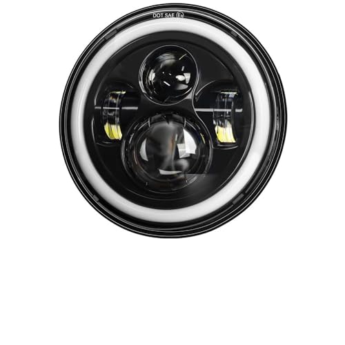 Phare universel de moto phare voiture 7 pouces DRL H4 rond optique