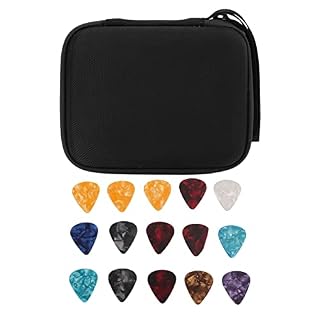 Ensemble de sac à médiator, porte-médiator anti-rayures, EVA facile à transporter et chiffon de rangement - Les Beatles, Paul McCartney, John Lennon, RIngo Starr, George Harrison