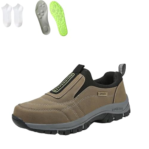 Ideacloth Orthopedic Shoes for Men, Comfortable Outdoor Non-Slip Comfy Arch Support Walking Sneakers