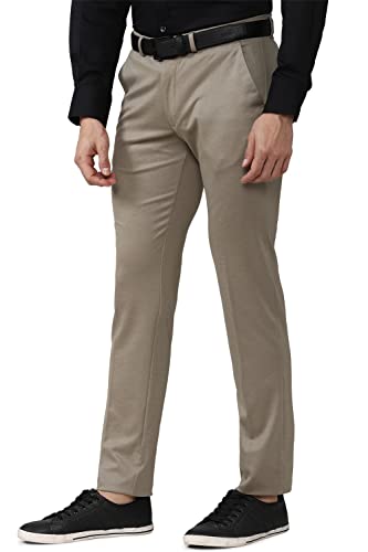 Image of Peter England Men's Mid Rise Slim Work Utility Pants