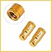 BULLSPANN 2pcs Aluminum Alloy Valve Caps French Type Valve Tire Dust Covers for Bicycle Mountain Bike Road Bike MTB Gold Tone