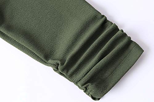 Unifizz Womens Casual Work Office Open Front Blazer Jacket Army Green M - Thumbnail 6