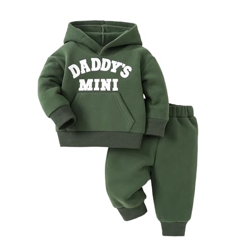 Image of Voonlie Toddler Baby Boy Fall Clothes Long Sleeve Hoodie Sweatshirts Pants Set Infant Winter Outfits