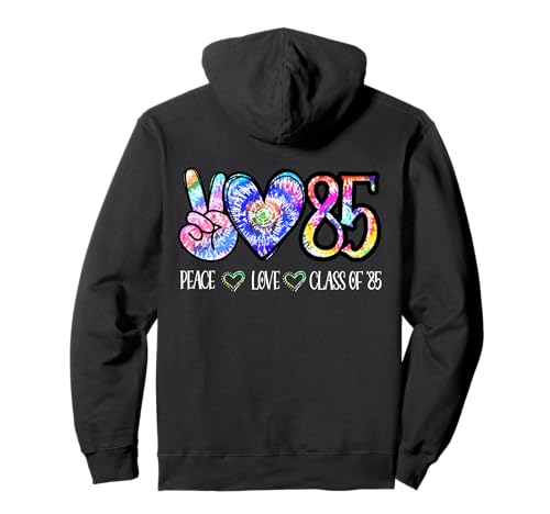 Classe di 1985 Camicia Tie Dye Senior Graduazione Classe Riunione Felpa con Cappuccio