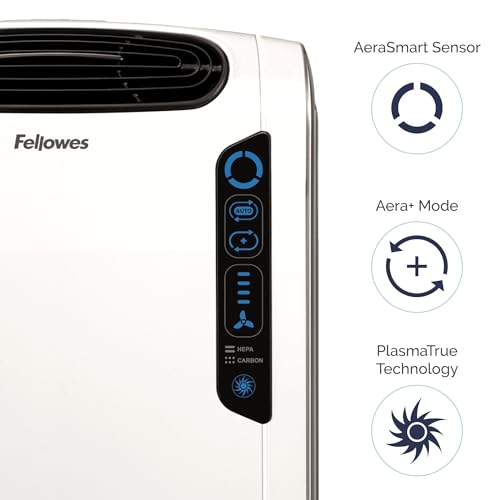 Image of Fellowes AeraMax 200 Air Purifier for Mold, Odors, Dust, Smoke, Allergens and Germs with True HEPA Filter and 4-Stage Purification (9320401)