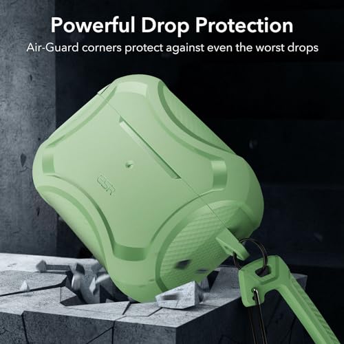 Image of ESR for AirPods Pro 2nd Generation Case, Compatible with Airpods Pro Case 2nd /1st Gen (2023 /2022 /2019), Compatible with MagSafe, Powerful Drop Protection, Magnetic Lid with Cleaner Kit, Light Green