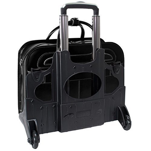 Image of McKleinUSA McKlein WILLOWBROOK, 17 inch Leather Detachable -Wheeled Ladies' Laptop /Computer & Tablet Business Briefcase Bag /Women's Rolling Overnight Travel Bag, Removable trolley case