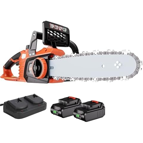 AIVOLT 40 V 12" Cordless Chainsaw Battery Powered Brushless Chain Saw with Tool-Free Chain Tensioning for Tree Felling, Pruning and Firewood, Battery and Charger Included Cover