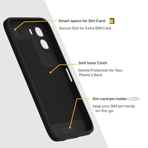 Image of Pikkme Back Cover for Oppo A6X 5G Soft Matte Silicone Mag-Safe Design (Mag-Safe Not Support) Camera Protection | Slim Fit Bumper Cover (Black)