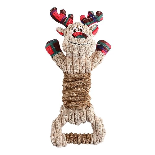 Gobesty Hundespielzeug Unzerstörbar, Große Hund Weihnachten Plüsch Hundespielzeug Welpen, Kauspielzeug Hund, Interaktives Hundespielzeug Quietschend, Kuscheltier Für Hunde Für Lindert Langeweile