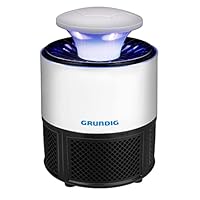 Grundig Insektenlampe LED - Mückenlampe - 6 LEDS - Steckdose - Einfach mitzunehmen - Weiß/Schwarz
