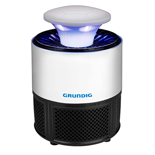Grundig Insektenlampe LED - Mückenlampe - 6 LEDS - Steckdose - Einfach mitzunehmen - Weiß/Schwarz