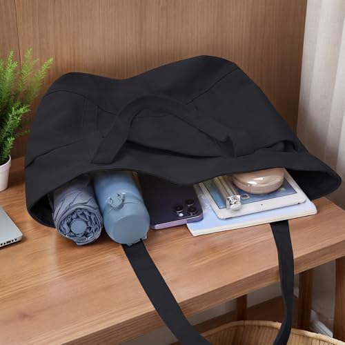 Bolso tote personalizable de lona gruesa Muka, con logo personalizado y asa para hombro miniatura 4