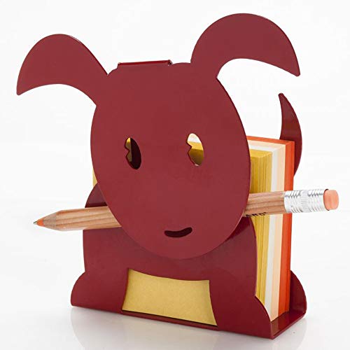 Artori Design Metal Memo Notes Holder for Desk - Office Decor - Dog Shaped Office Supplies Dispenser - School Gift for Dog Lovers