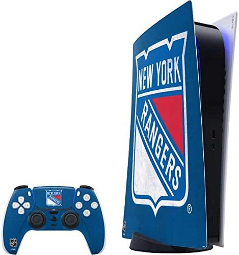 Skinit Decal Gaming Skin Compatible with PS5 Digital Edition Bundle - Officially Licensed NHL New York Rangers Camo Design