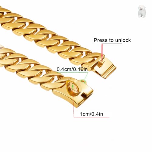 Collier étrangleur pour chien robuste et antirouille avec fermoir de sécurité - 3