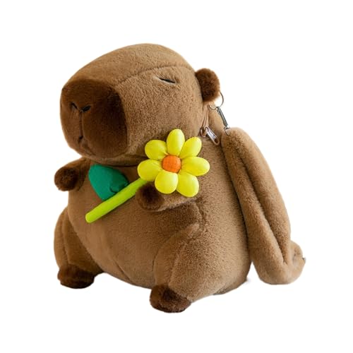 Image of Bow Bowknot Orange Flower Lollipop Cute Plush Backpack Kawaii Cartoon Design for Women Ita Bag (Yellow flower)