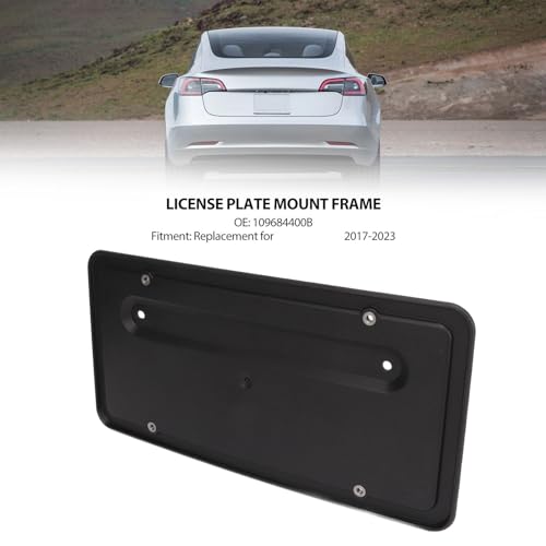 Image of License Plate Bracket Replacement for 3 2017‑2023, Rear License Plate Mount Frame Bracket, OE Number 109684400B