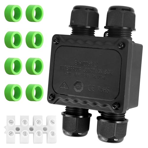 Scatola Derivazione Esterna IP68 - 2 Pezzi, Impermeabile, Per Cavi 5-12mm