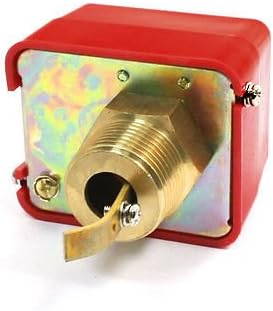 220VAC 15A SPDT G1 Plastic Shell Water Paddle Flow Control Switch Flowmeter Red