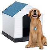 Large Dog House,Outdoor Dog Kennel,Insulated Dog House Pet Puppy Shelter for Small Medium Large Dogs Waterproof with Air Vents&Elevated Indoor Outdoor(32