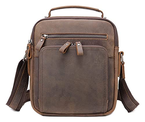 Small Messenger Bag for Men Retro Handbag, Handbag 9.7inch Tablet Briefcase Shoulder Bag Small Messenger Bag