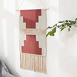 ▶ Material, lino de algodón de alta calidad, borla hecha a mano, madera natural, decoración hermosa, duradera y respetuosa con el medio ambiente, adecuada para uso en interiores.¡Durará mucho tiempo, eliminación de polvo regular!