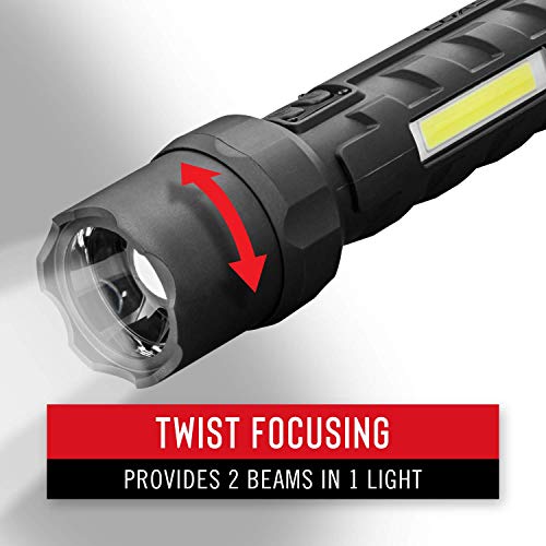 Coast Polysteel 700 Led Flashlight, 800 Lumens, Durable Stainless-Steel Core, Pure Beam And Twist Focus, Heavy Duty, C.o.b Area Light With Magnetic Tail Cap #TOP1