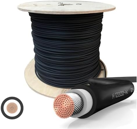 SOLARTRONICS Meterware Solarkabel 6mm² 50m Flexibel, Robust, Schwarz | PV Kabel Verlängerung für Solaranlage, H1Z2Z2-K, UV-Beständig, Wetterfest, Flexibel, TÜV Rheinland, Made in G