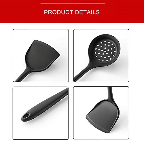KKmoon Conjunto de utensílios de cozinha 9 unidades em silicone antiaderente conjunto de utensílios