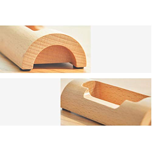 Vosarea Porta-cartões de visita de madeira para mesa com porta-cartões de visita, materiais de escri