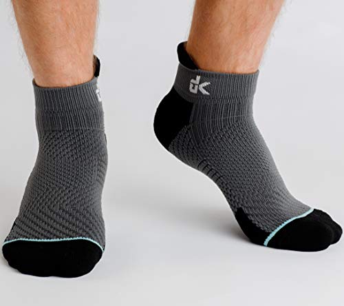 Mens Running Socks -Work Athletic Blister Resistant Moisture Wicking Quarter Socks for Men Boys Youth Teens - 3 Pairs3