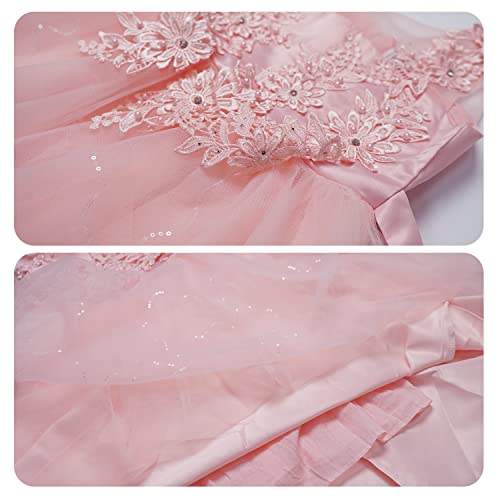 LOLANTA Flower Girl Dress for Wedding Kids Tulle Princess Long Dresses Father Daughter Dance Girls Vestidos Lace Embroidery3